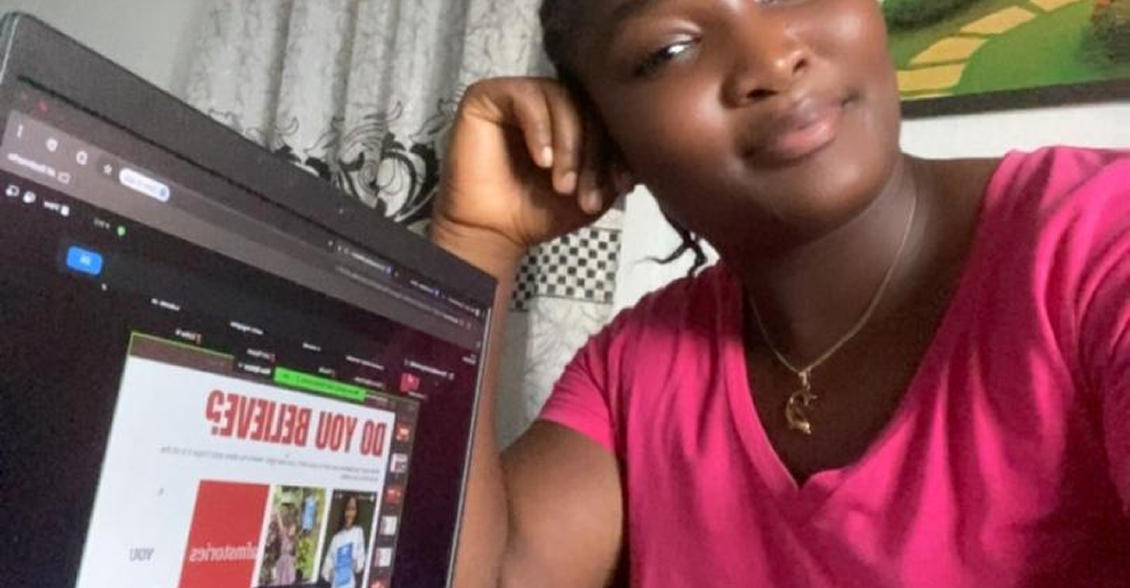 Student participating in class